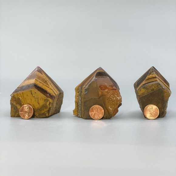 Tiger's Eye Crystal Rough Polished Point Energy Generator - LARGE (1 Per Order) - Picture 9 of 9